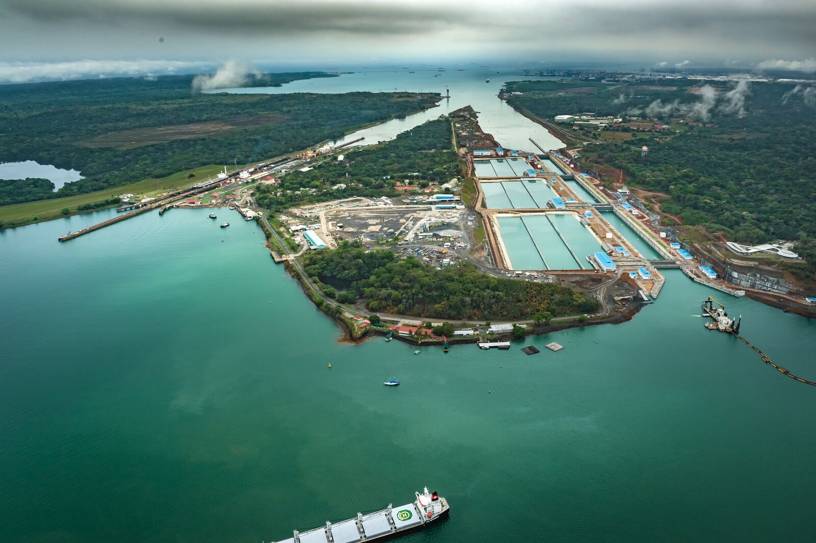 Helicopter Flight Over the Panama Canal